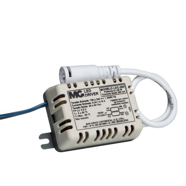 Led driver de corrente 300mA- saída com conector - MarGirius