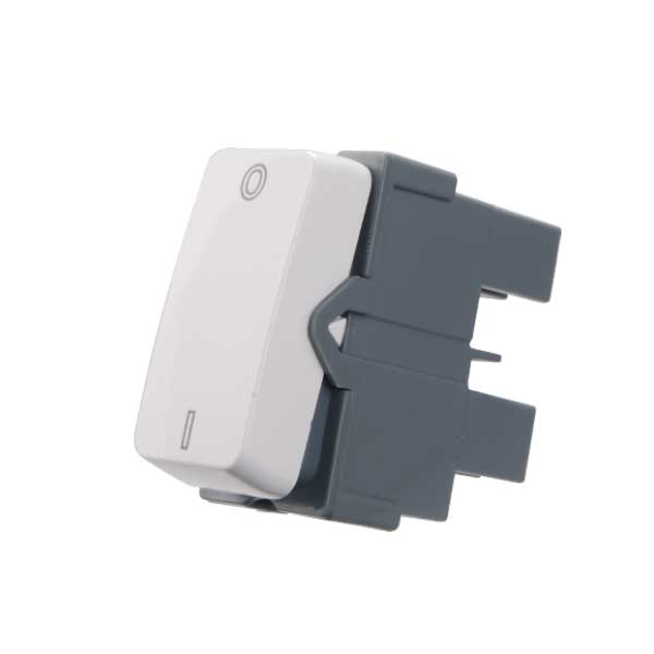 Módulo interruptor bipolar simples de 25A 250V~ com gravação de setas para cima e para baixo(sentido de reversão) em alto brilho linha B3 MarGirius