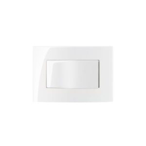 conjunto para moveis com 1 interruptor branco alto brilho sleek