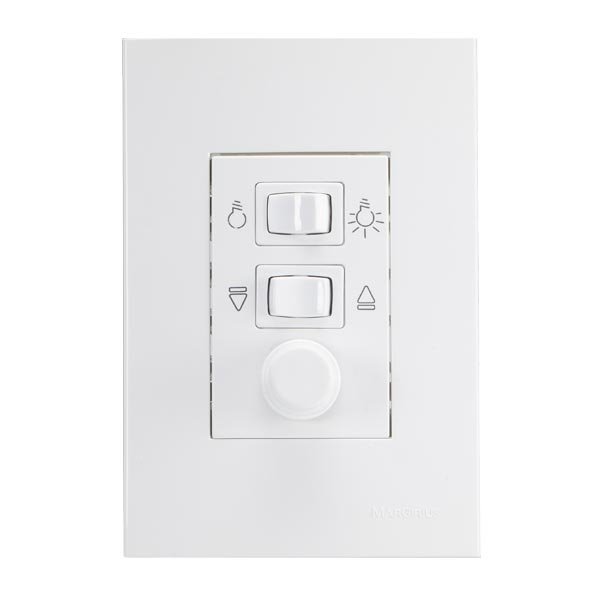 Conjunto 4x2 controle de ventilador 3 postos bivolt Sleek