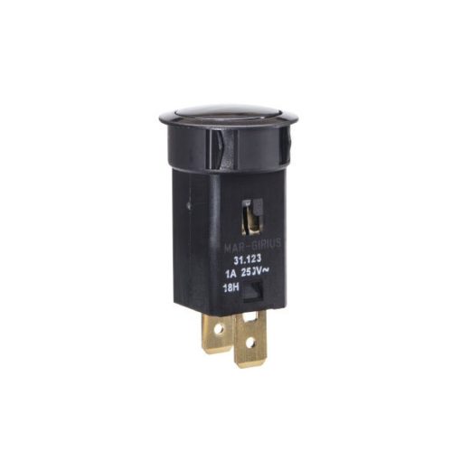 Interruptor pushbutton 31.123 - unipolar - moldura redonda