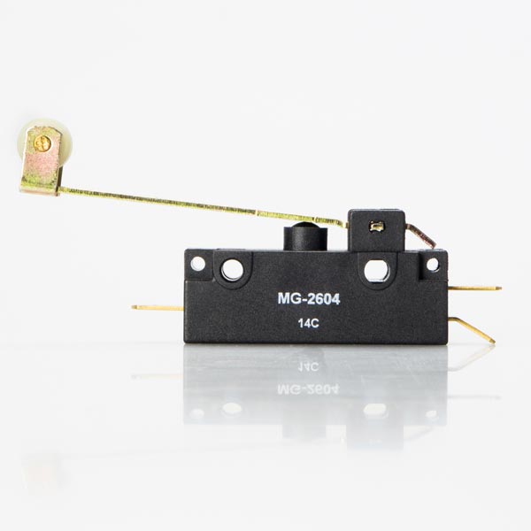 Microinterruptor de ação rápida MG-2604 - IR - Terminal Engate - com haste longa e rolete - Imagem 2
