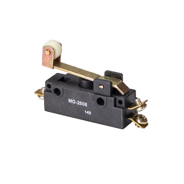 Microinterruptor de ação rápida MG-2606 - IR - Terminal Parafuso - com haste curta e rolete