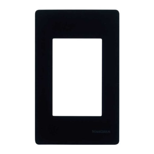 placa 4x2 6 postos ebony linha infiniti margirius
