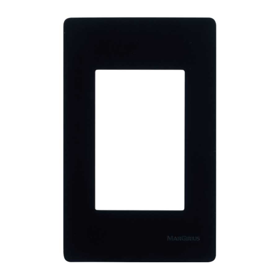 placa 4x2 6 postos ebony linha infiniti margirius