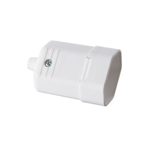 Tomada desmontável na cor branco 2 pinos 10A