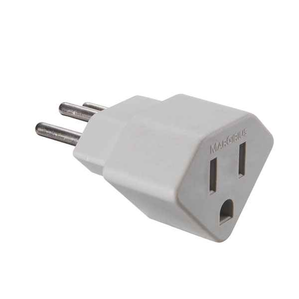 adaptador 2p+t 10a cinza