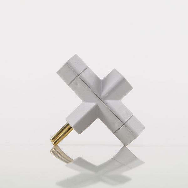 adaptador 2p+t 10A cinza