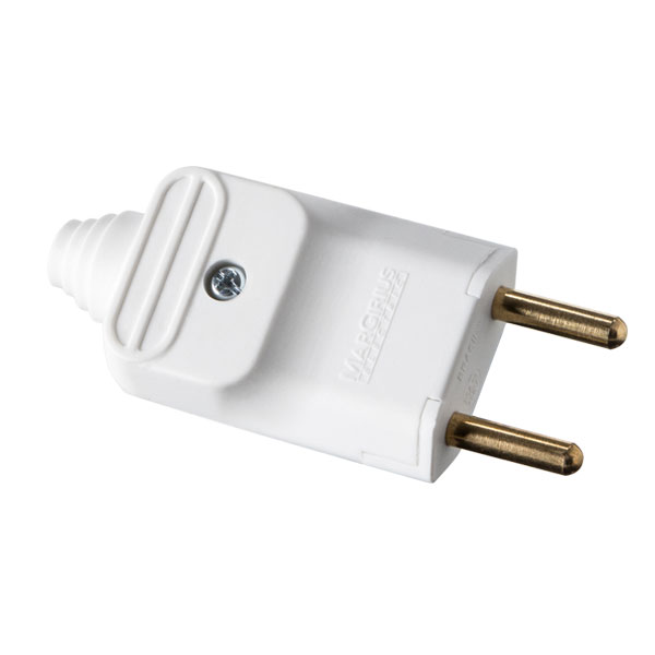 Plugue desmontável dois pinos 180 graus 20A