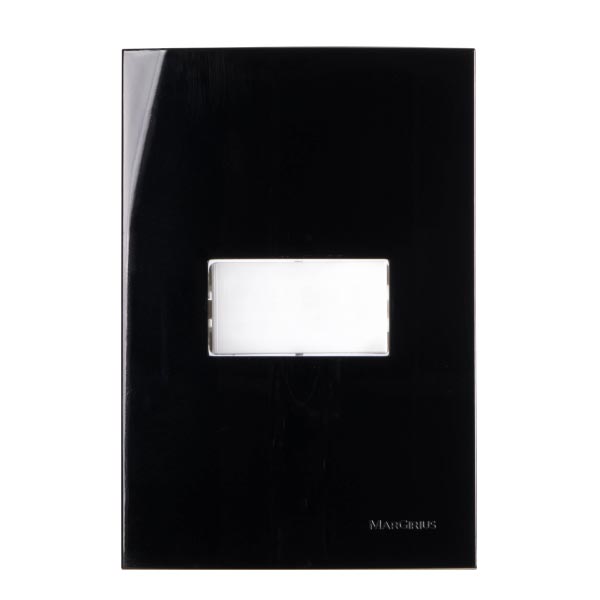 Linha Sleek - Conjuntos 4×2” – Interruptor simples 10A 250V~ - Ebony/Branco