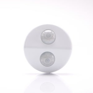 sensor de presença 2 lentes de embutir e sobrepor com fotocélula vista frontal margirius