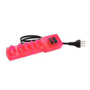 filtro de linha bivolt com 5 tomadas rosa neon margirius