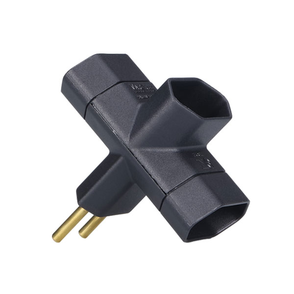 adaptador 2p 10A preto