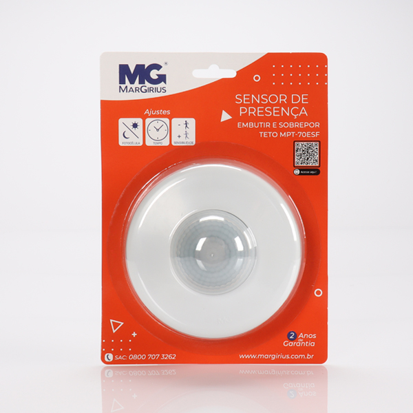 Sensor de presença interno de embutir e sobrepor teto - plus longo alcance - Imagem 5