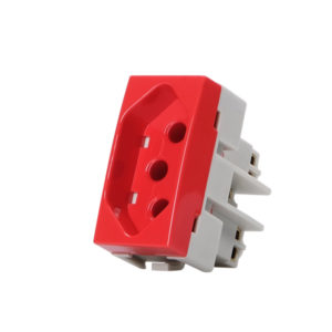 Tomada 2P+T 10A 250V~ - Vermelho