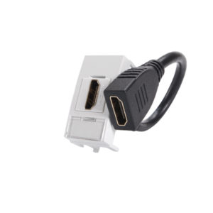 módulo tomada para HDMI na cor branca linha Sleek margirius