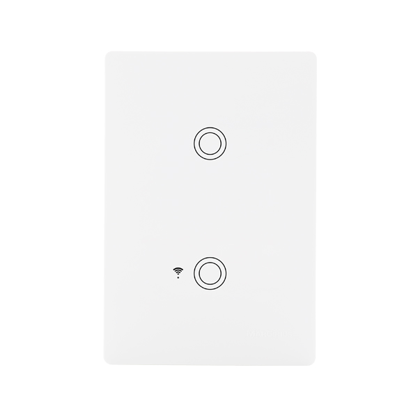 Interruptor inteligente touch 2 teclas branco - MarGirius