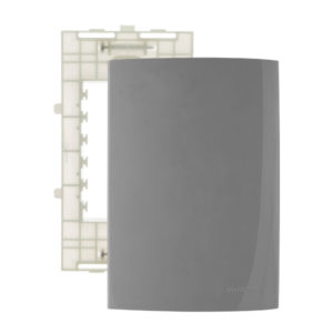 Placa 4x2 + suporte cega Sleek Colors - Cinza - Margirius