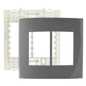 Placa 4x4 + suporte 6 postos Sleek Colors - Cinza - Margirius
