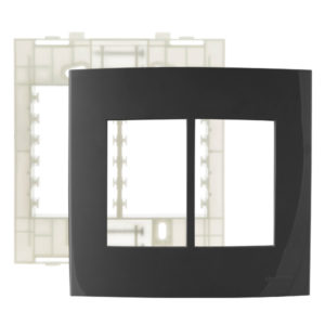 Placa 4x4 + suporte 6 postos Sleek Colors - Grafite - Margirius