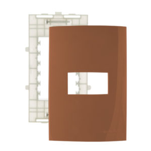 Placa 4x2 + suporte 1 posto Sleek Colors - Nutshell - Margirius