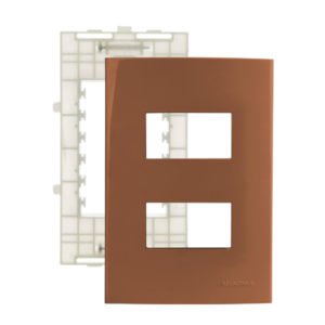 Placa 4x2 + suporte 2 postos separados Sleek Colors - Nutshell - Margirius