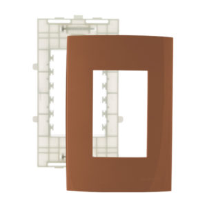 Placa 4x2 + suporte 3 postos Sleek Colors - Nutshell - Margirius