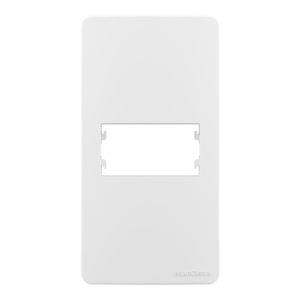 Placa + suporte 1 posto horizontal branco