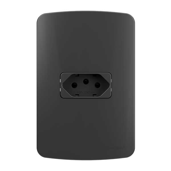 Conjunto 4x2" Tomadas B3 Colors - Grafite