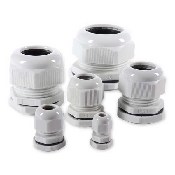 Prensa cabos rosca em polegadas - Cinza