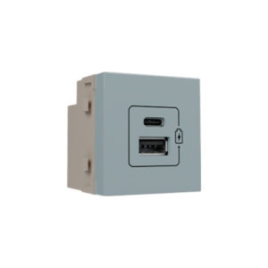 Tomada carregador USB dupla (USB-C + USB-A) 2A bivolt