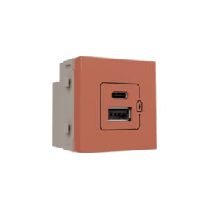 Tomada carregador USB dupla (USB-C + USB-A) 2A bivolt