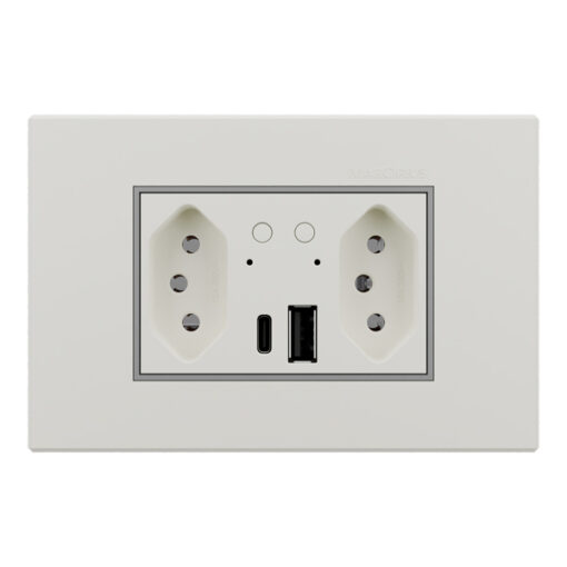 23083 CONJ 4X2'' BR S SUP CRISTAL TOM INT DUPLA+USB