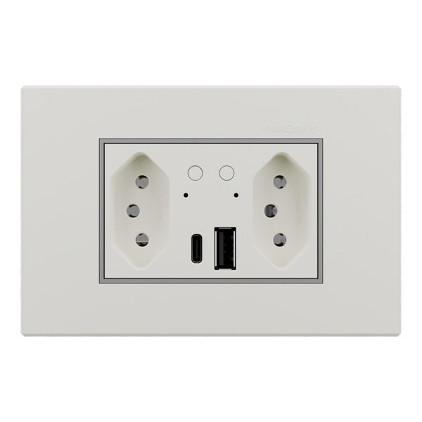 23083 CONJ 4X2'' BR S SUP CRISTAL TOM INT DUPLA+USB