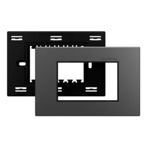 Placa 4x2" 3 postos Titânio