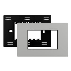 Placa 4x2" 3 postos Níquel