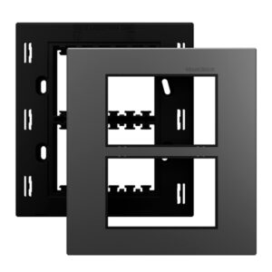Placa 4x4" 6 postos Titânio