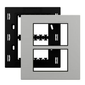 Placa 4x4" 6 postos Níquel