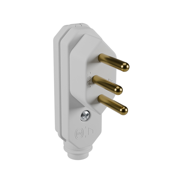 23261 Plugue Vertical Slim 2P+T branco