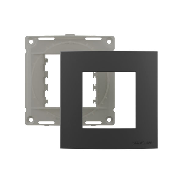 23288 CONJ MOV COLORS 80X80 PLACA+SUPORTE GRAFITE