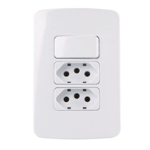 19469 CONJ INT SIM 10A 250V +2TOM 2P+T 20A 250V 4X2 BR B3