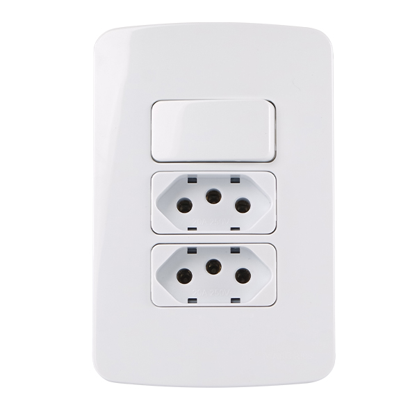 19469 CONJ INT SIM 10A 250V +2TOM 2P+T 20A 250V 4X2 BR B3