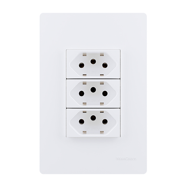 22179 3 tomadas 2P+T 10A 250V~